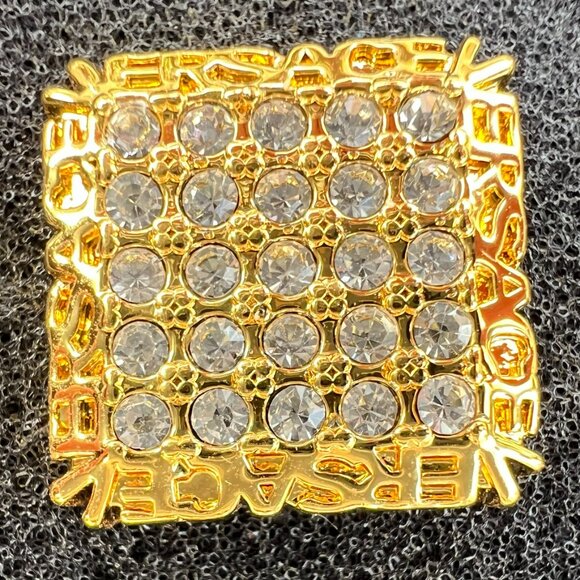 Versace Crystal Square Pierced Earrings - Picture 5 of 8